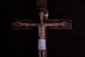 hand carved wooden crucifix