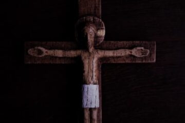 hand carved wooden crucifix