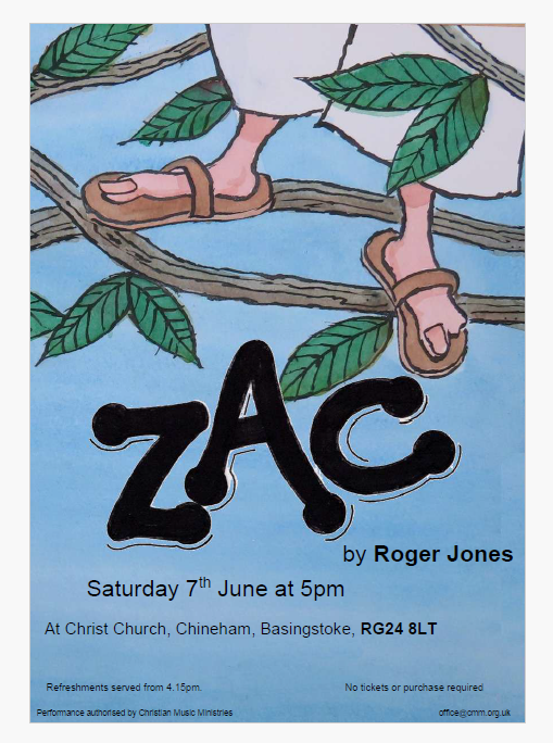Zac poster with details of performance