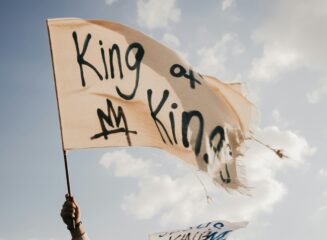 Flag showing the words King of Kings