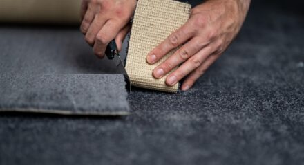 new carpet being laid