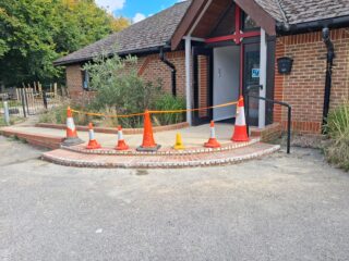 Cones at the entrance