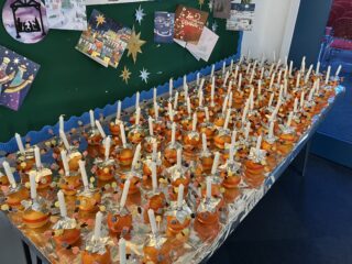 Christingle oranges prepared for service