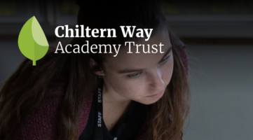 Chiltern Way logo and member of staff