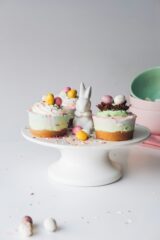 Easter Cakes with small china rabbit